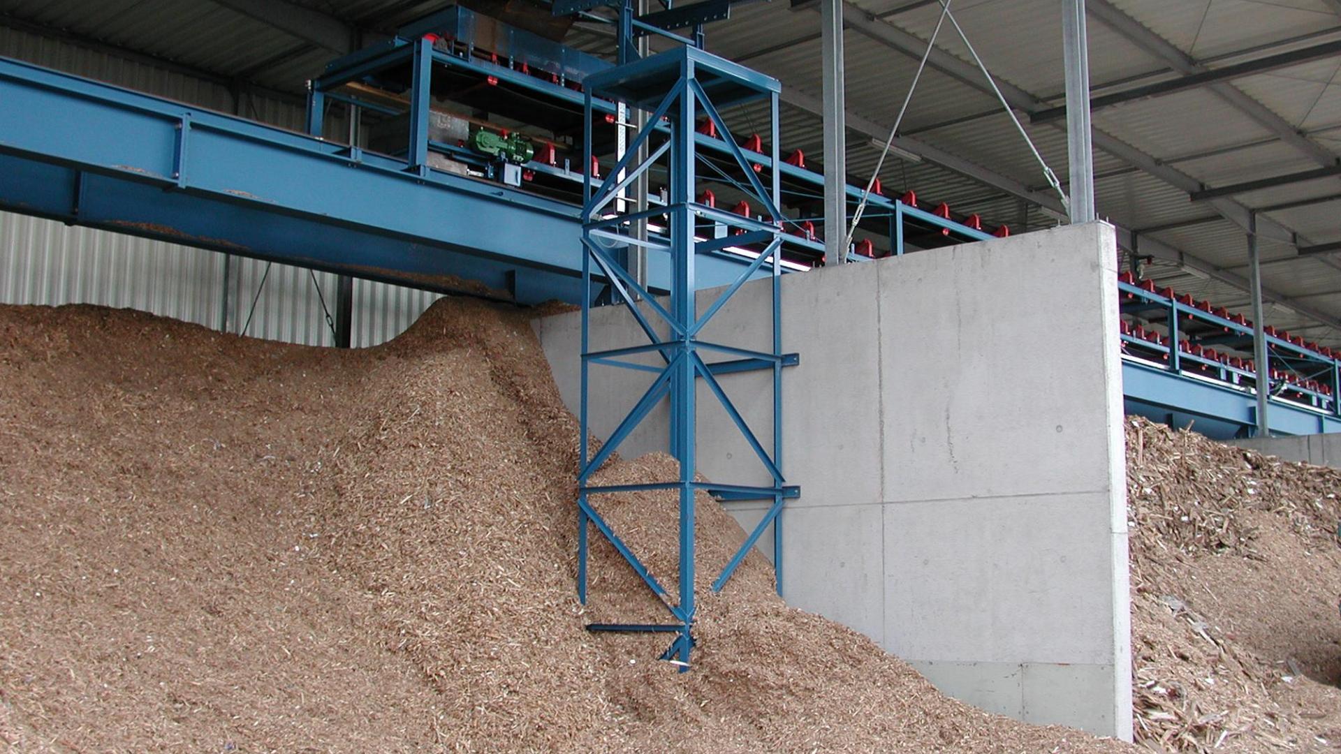 Recyceltes Holz: Hackschnitzel