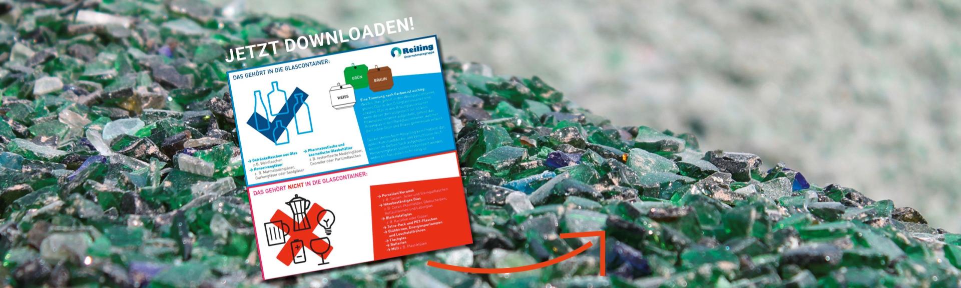 Download the infographic: What can be put in the glass recycling bin?