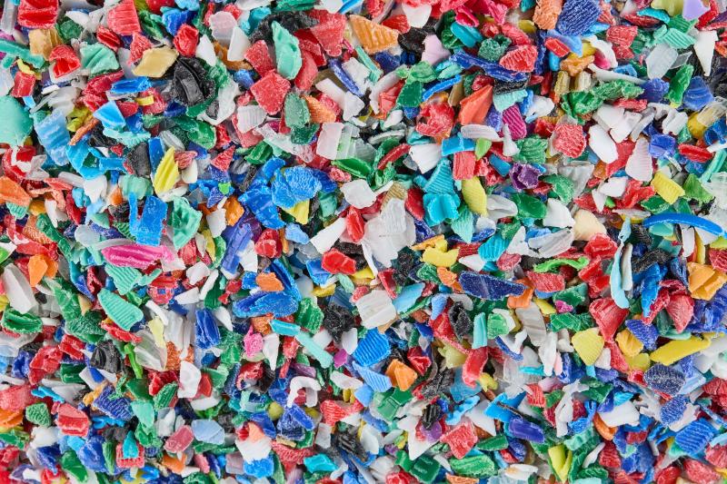 Recycled cap granulate